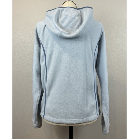 Columbia Womens Light Blue Fleece Hooded Long Sleeve Jacket Full Zip Size Large - Picture 4 of 16